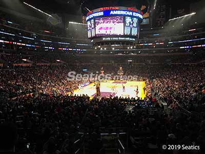 Los Angeles Lakers Seat View at staples center section 115